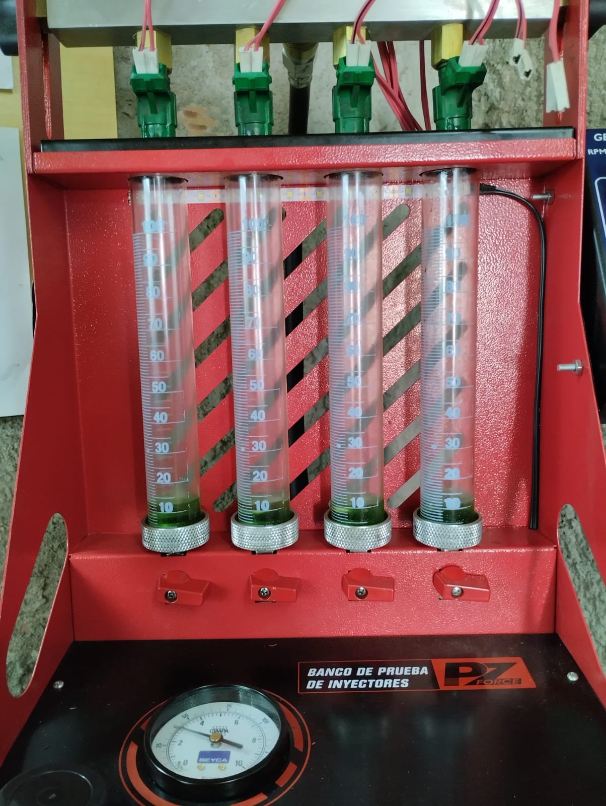 Limpieza y banqueo de inyectores nafta